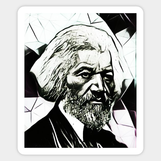 Frederick Douglass Black and White Portrait | Frederick Douglass Artwork 15 Sticker by JustLit